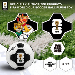 FIFA World Cup 2026 Soccer Ball Plush Pillow – Officially Licensed | 30cm Soft Stuffed Toy with Trophy & Country Flag Design