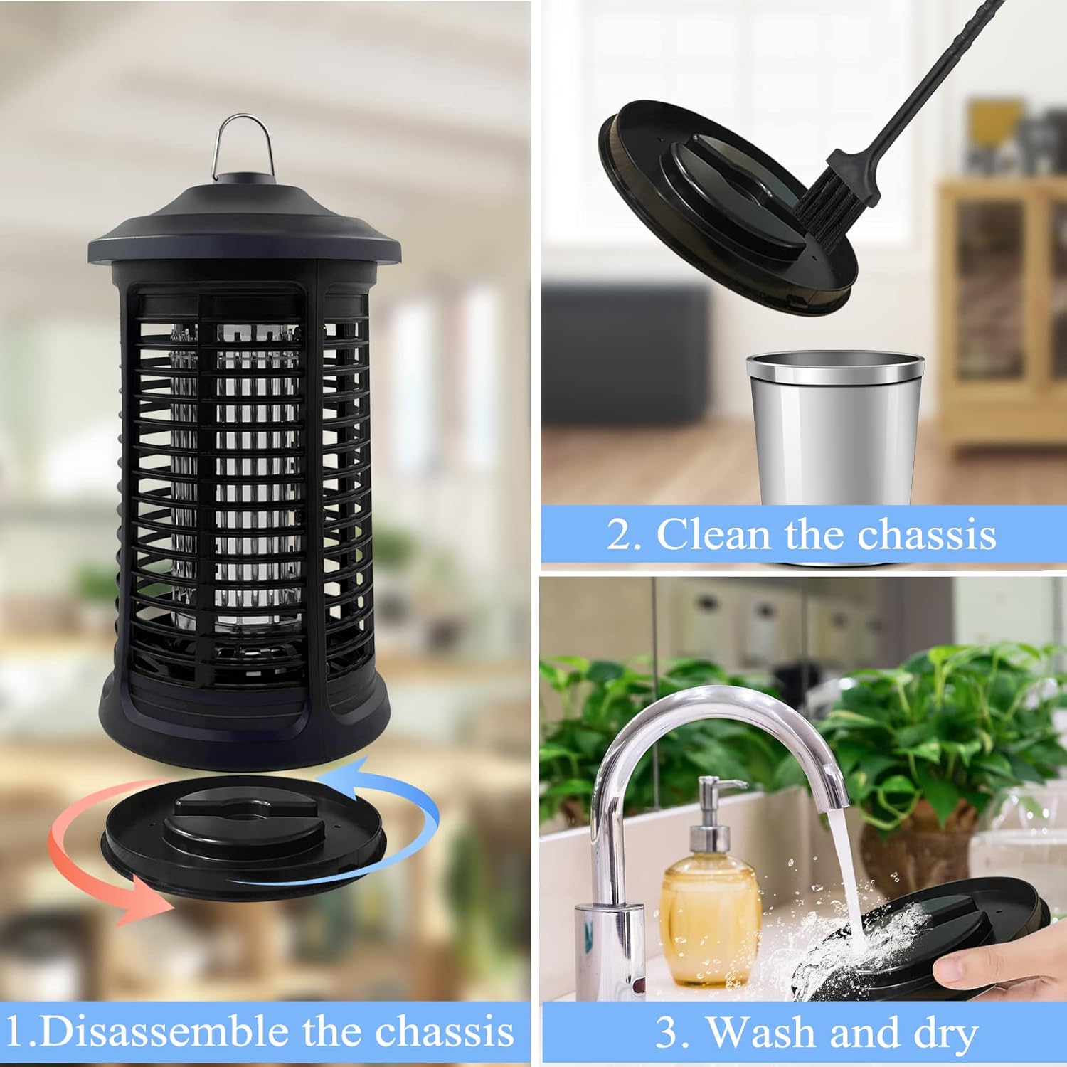 15W Electric Bug Zapper Outdoor & Indoor – 4200V UV Light Mosquito Killer Lamp | 1000 Sq Ft Coverage