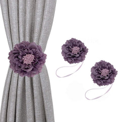 Peony Flower Curtain Tiebacks Decorative Floral Curtain Holdbacks for Drapes