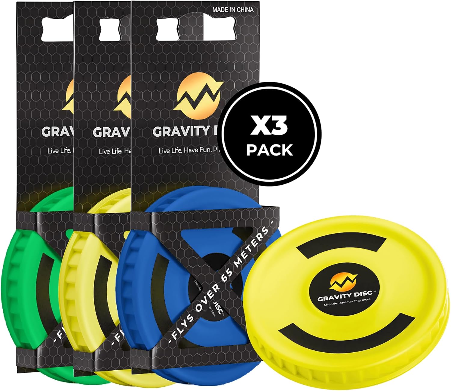 Gravity Disc Mini Frisbee 3 Pack – Pocket Flying Discs for Trick Shots