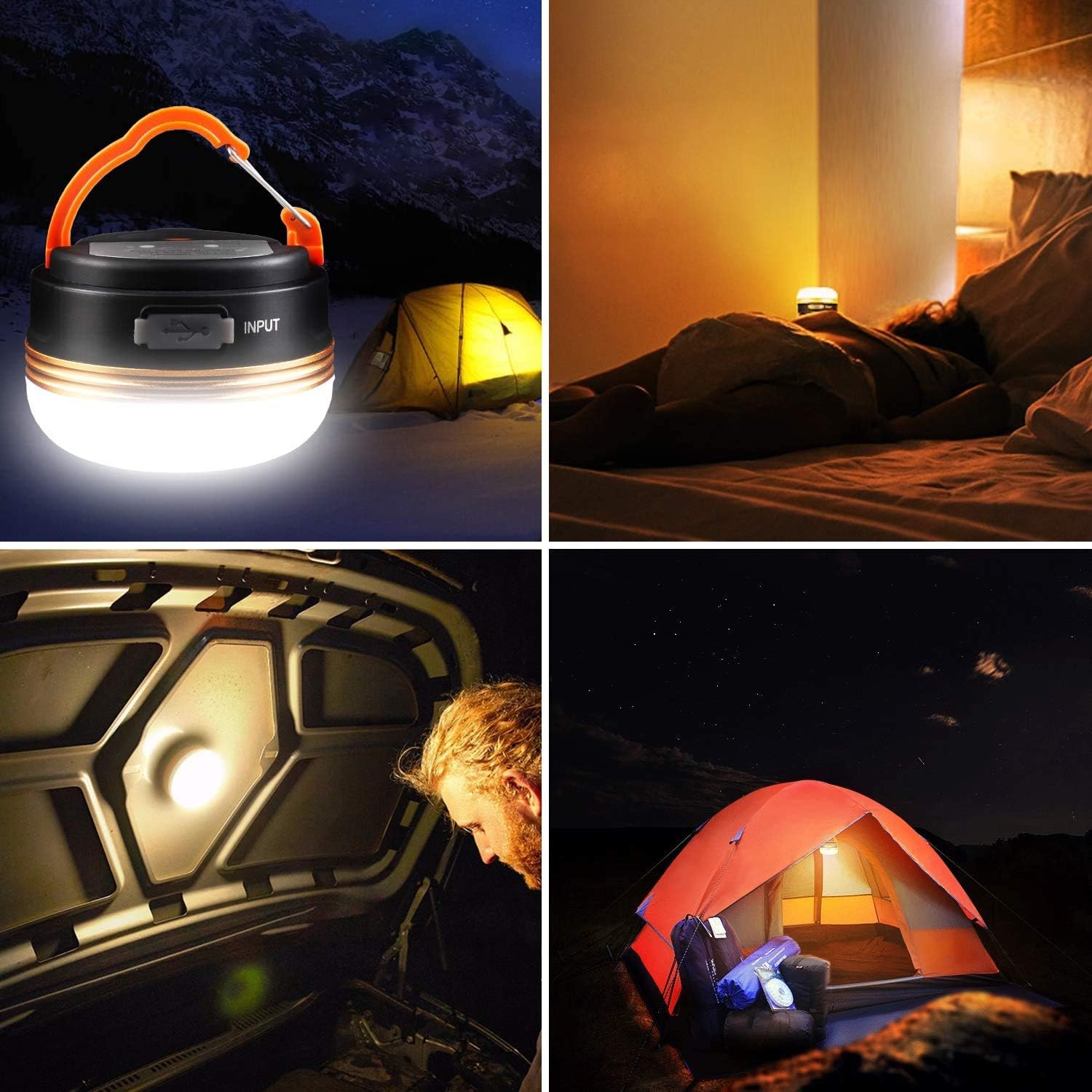Rechargeable LED Camping Lantern – Portable Magnetic Tent Light & Power Bank