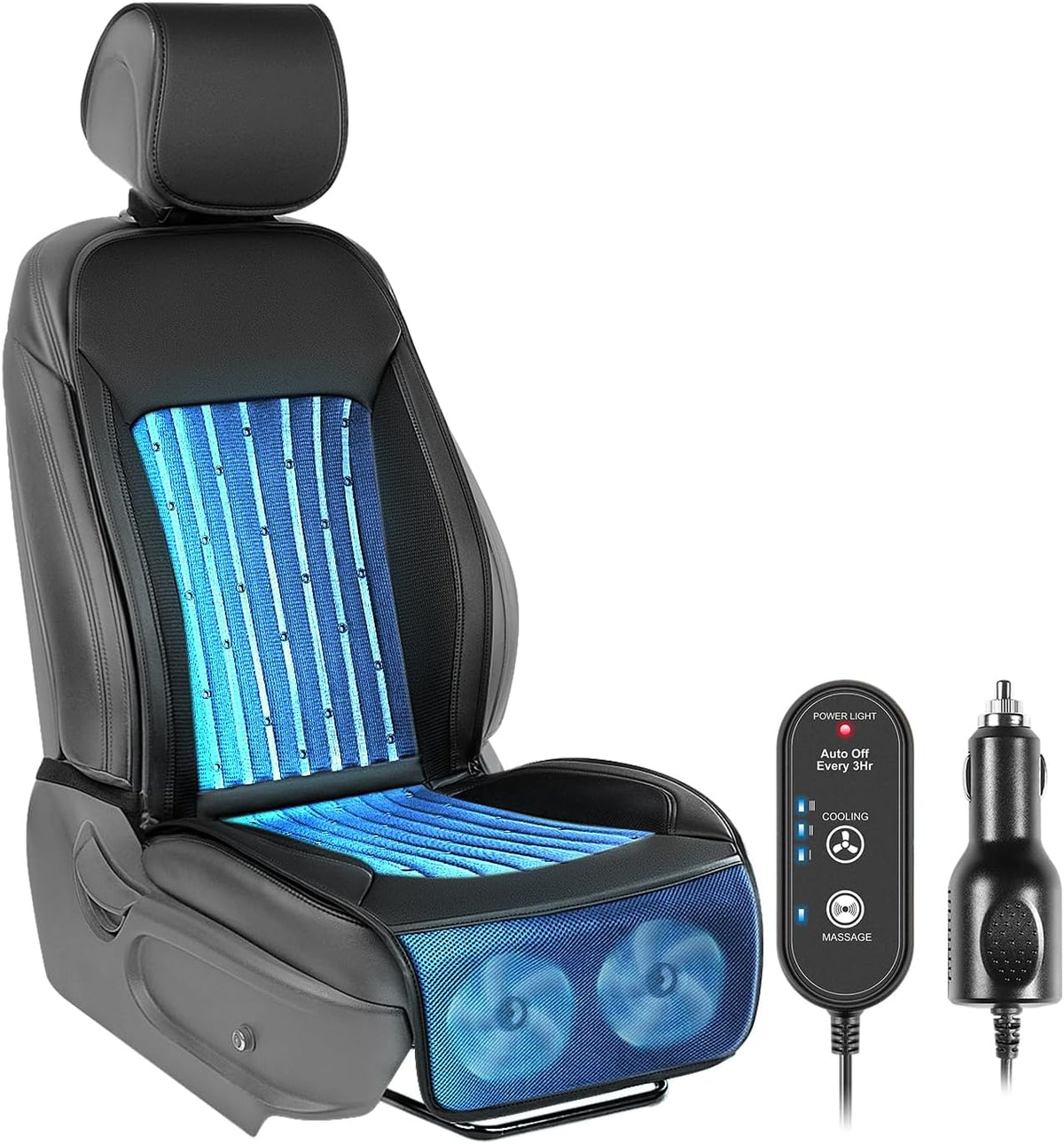 Paffenery 2026 upgraded cooling car seat cover in classic black