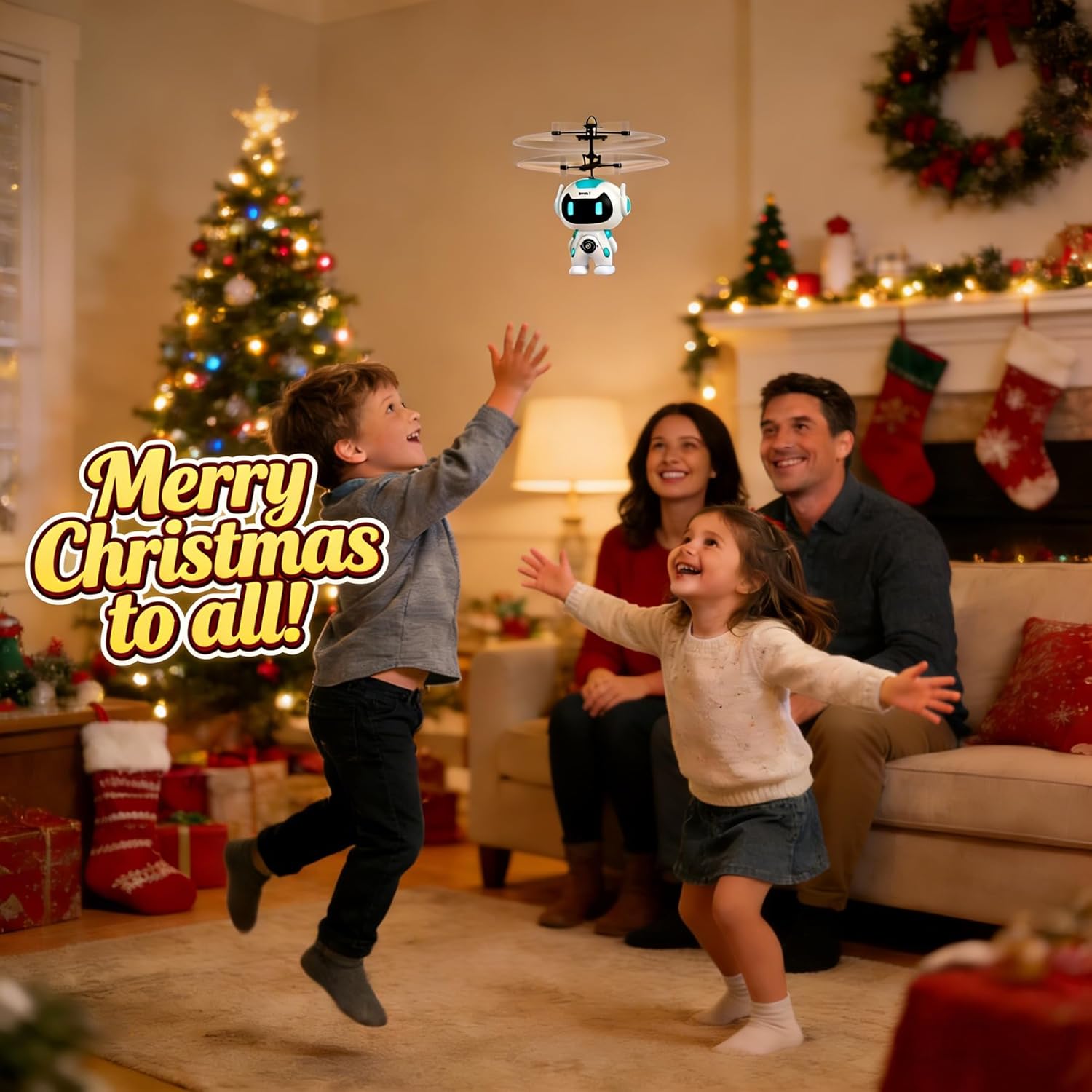 Mini Drone for Kids with LED Lights – Rechargeable Indoor Flying Toy