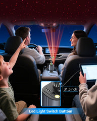 5-in-1 Retractable Car Charger 69W Fast Charging with Starlight & Aromatherapy