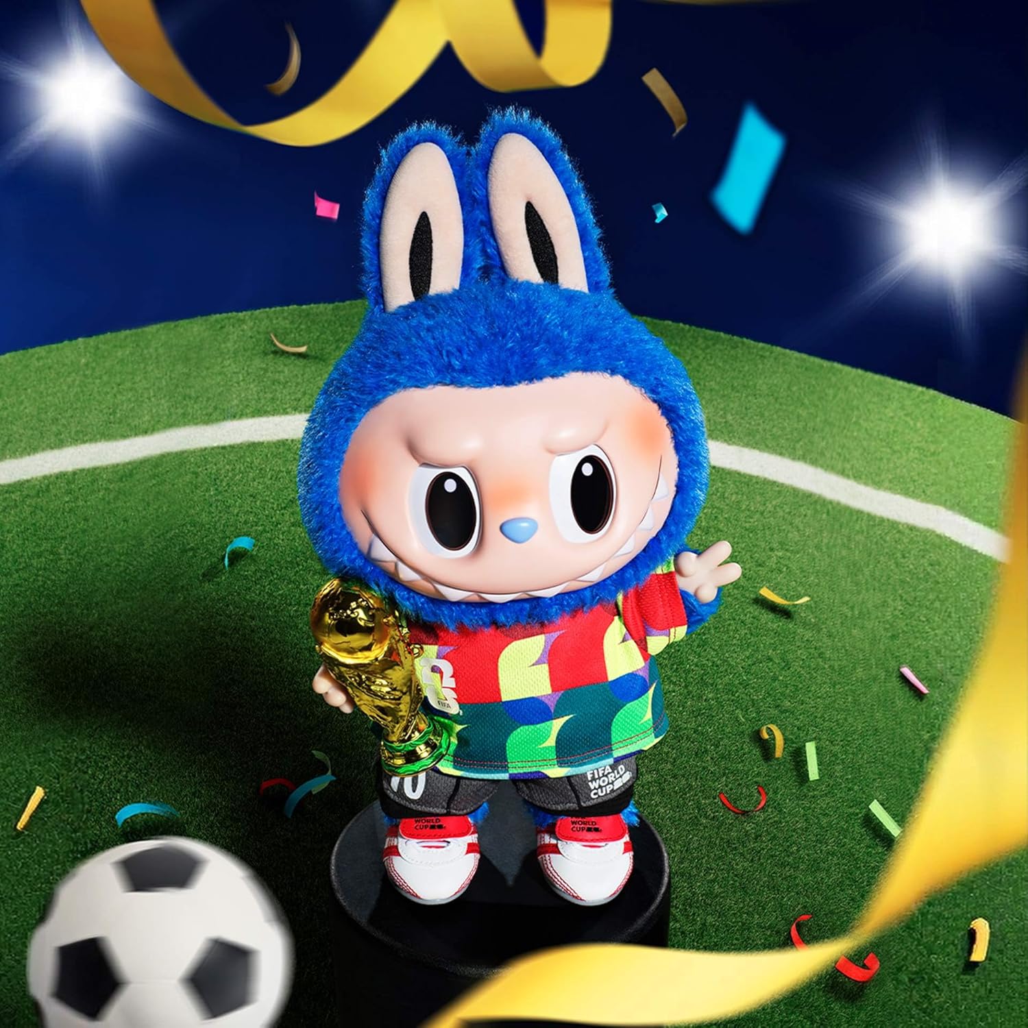 LABUBU Football Trophy Collectible Figure | 14.96" PVC Toy | Kids & Collector Gift