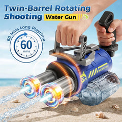 Electric Water Gun with LED Lights – Automatic Long Range Squirt Gun