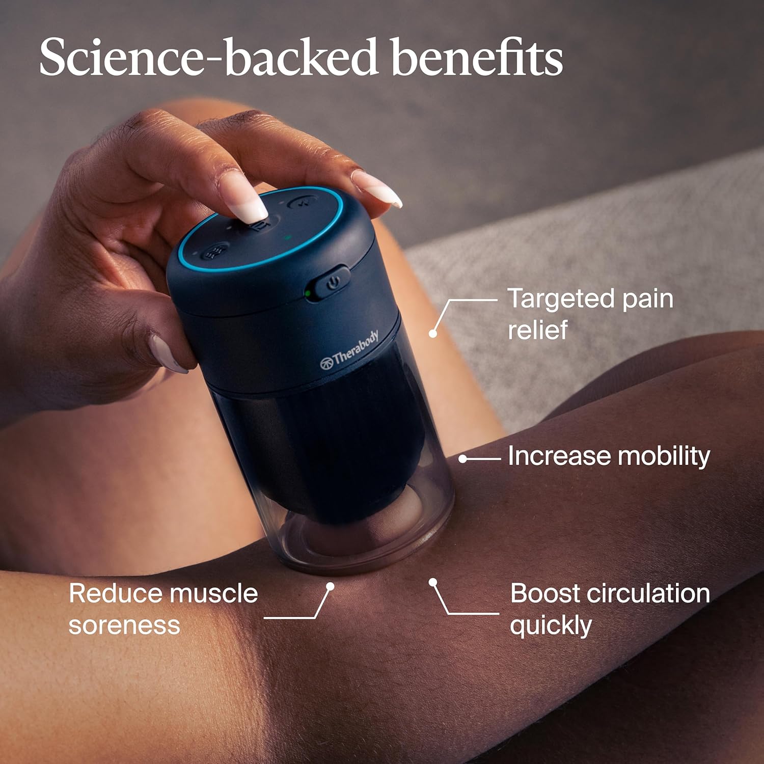 Therabody TheraCup - Smart Cupping Therapy Device for Muscle Tension Relief & Circulation, Back, Shoulders & Legs