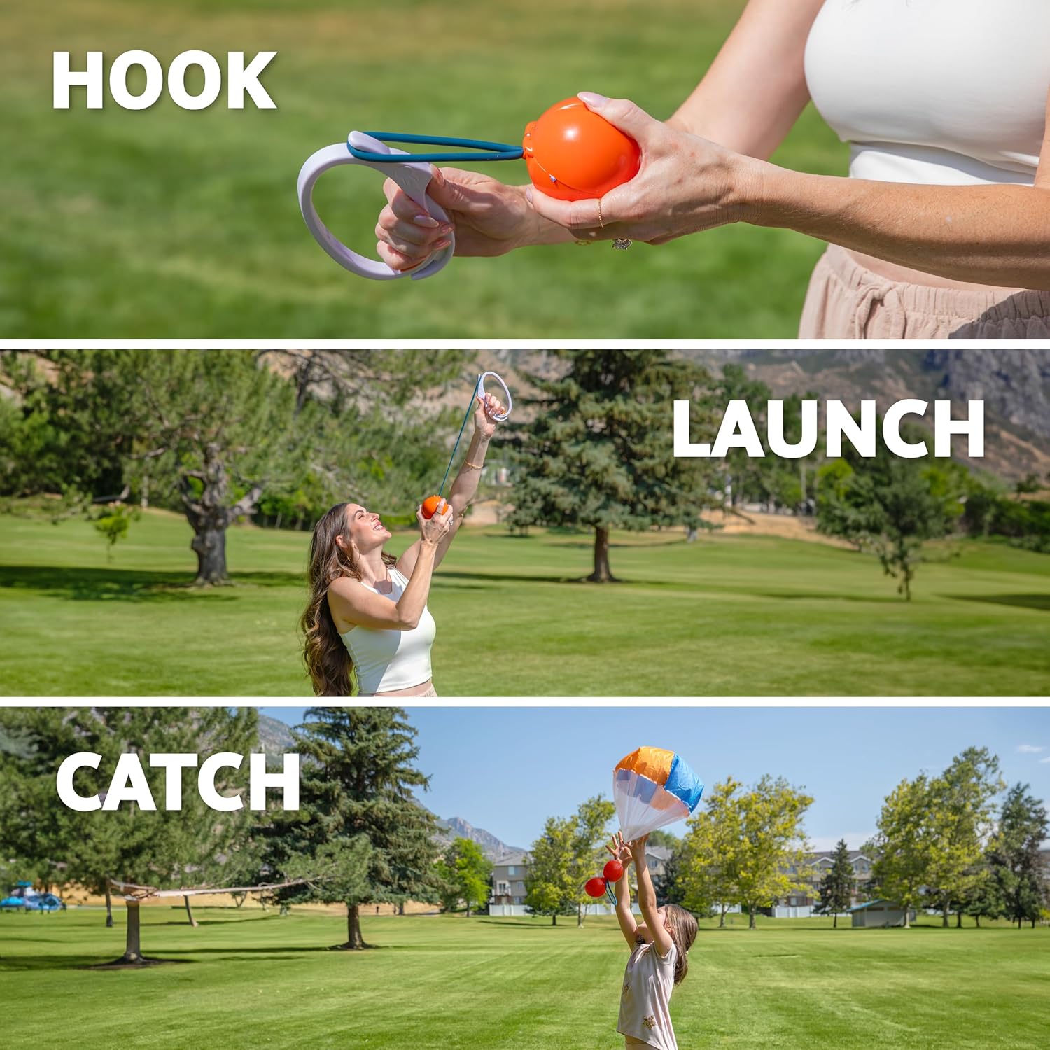 Djubi Parashoot – Slingshot Flying Parachute Outdoor Game for Kids