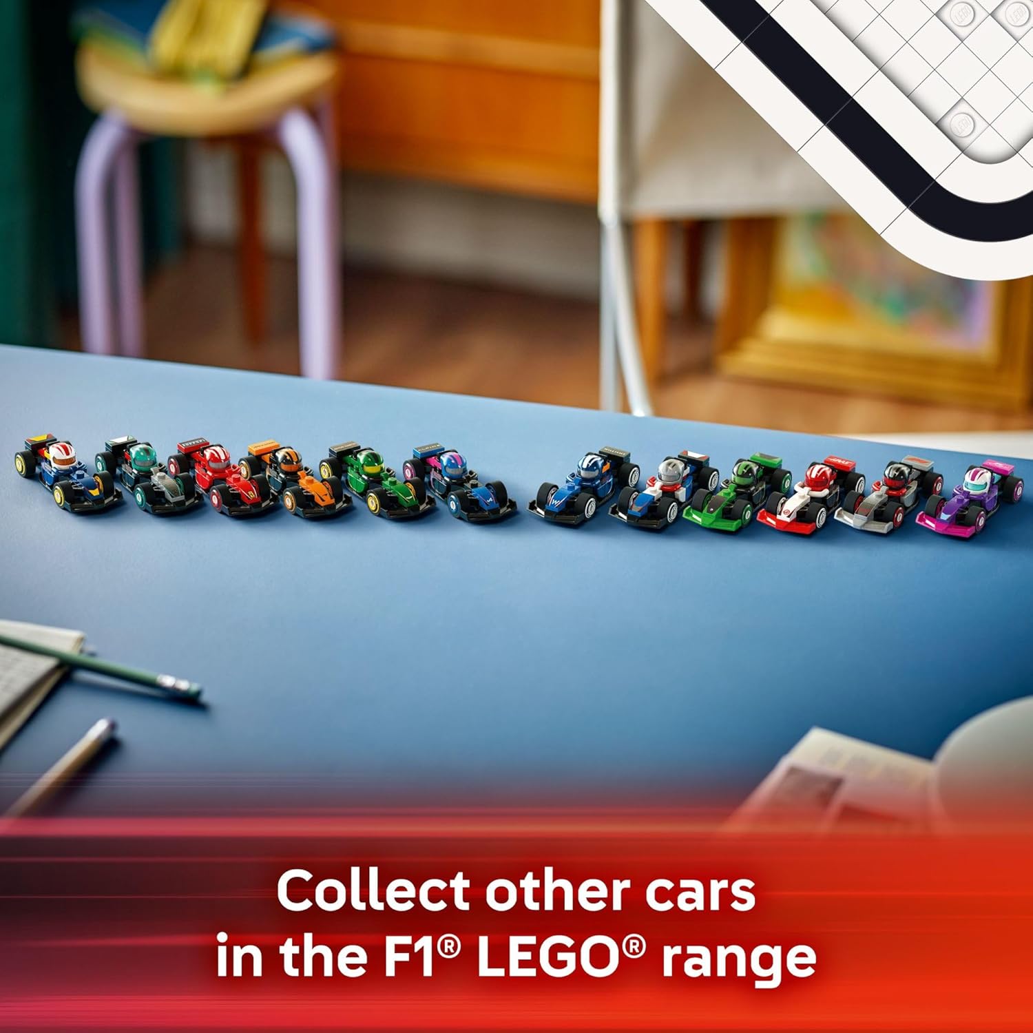 F1 Collectible Race Cars 6-Pack - Mystery Building Set for Kids, Party Favors & Gift, Ages 6+ (66796)