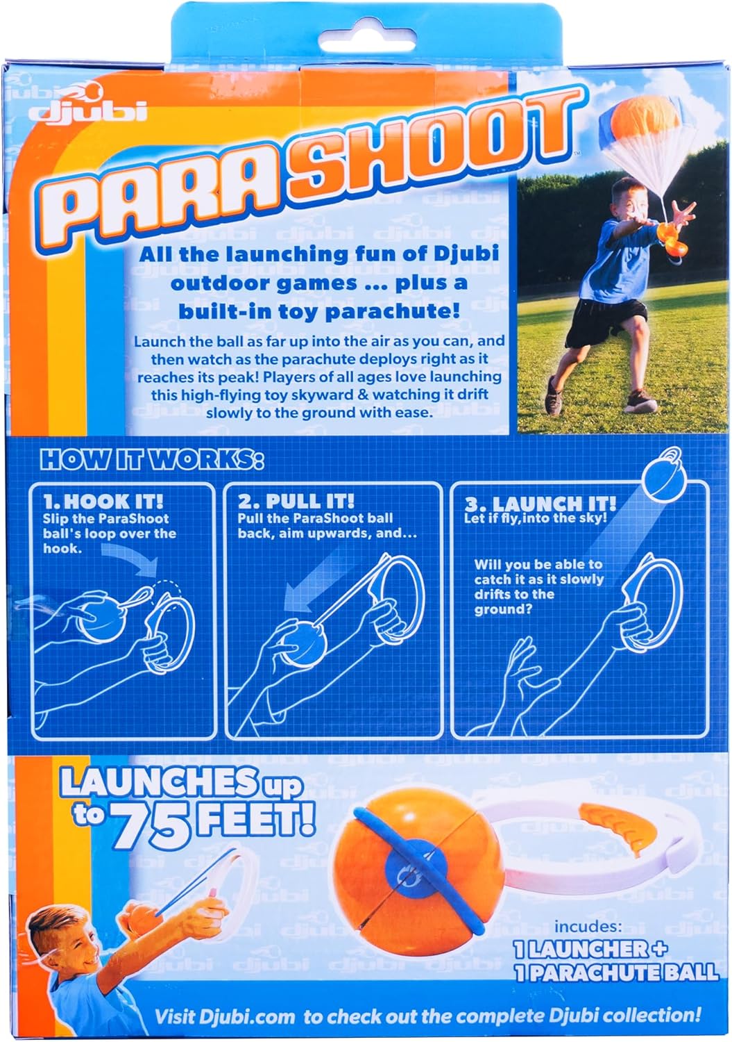 Djubi Parashoot – Slingshot Flying Parachute Outdoor Game for Kids