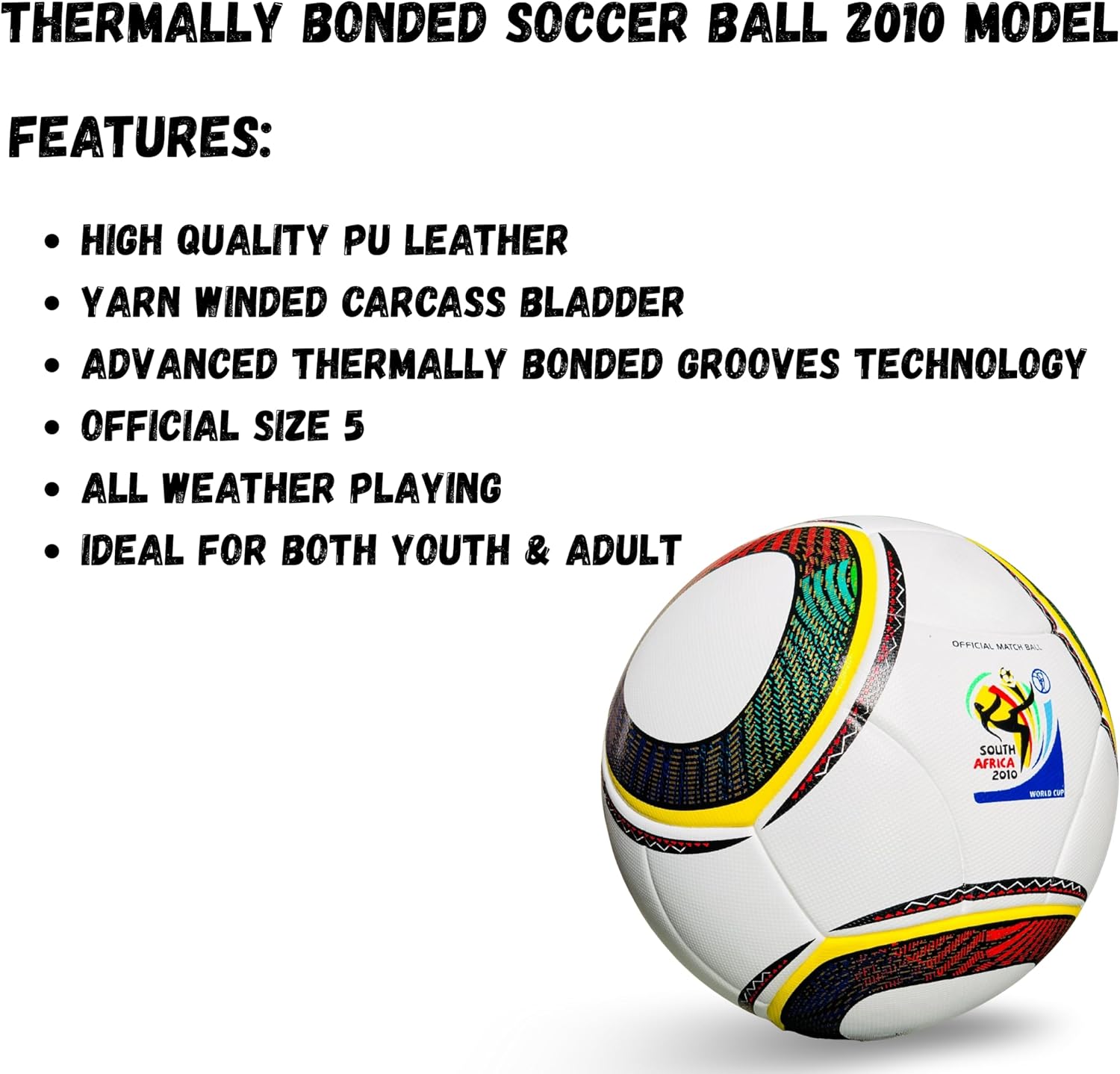Official 2010 South Africa World Cup Match Ball — Size 5 Collector's Soccer Ball