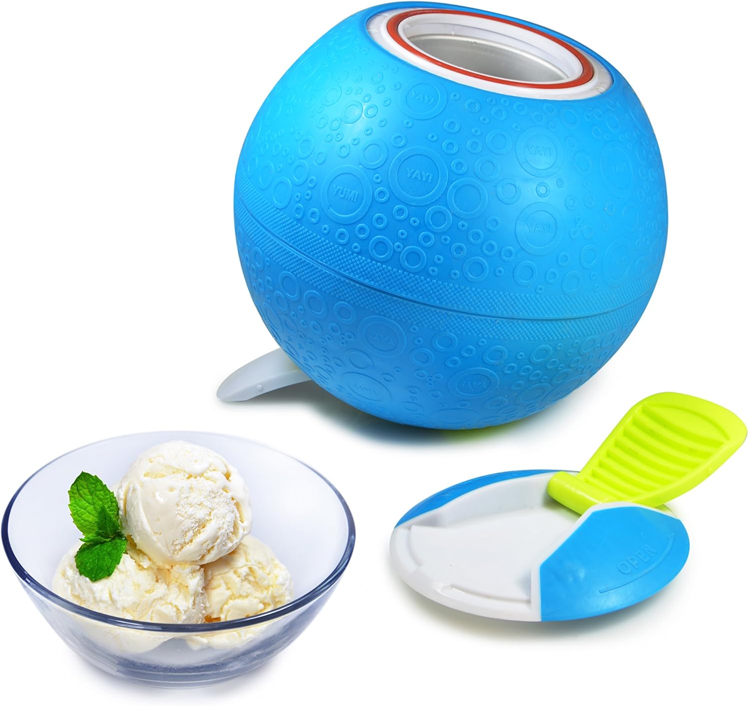 YayLabs SoftShell Ice Cream Ball - Make Homemade Ice Cream, Fun Outdoor Ice Cream Maker for Kids & Camping
