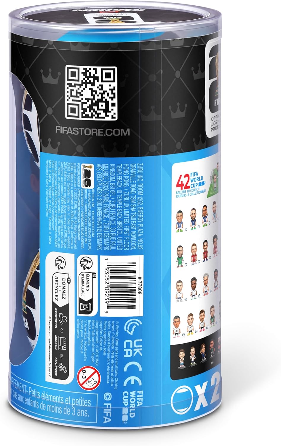 ZURU Ballers Series 1 FIFA World Cup 2026 - 2 Pack Surprise Unboxing Soccer Collectible Toy, Ages 3+
