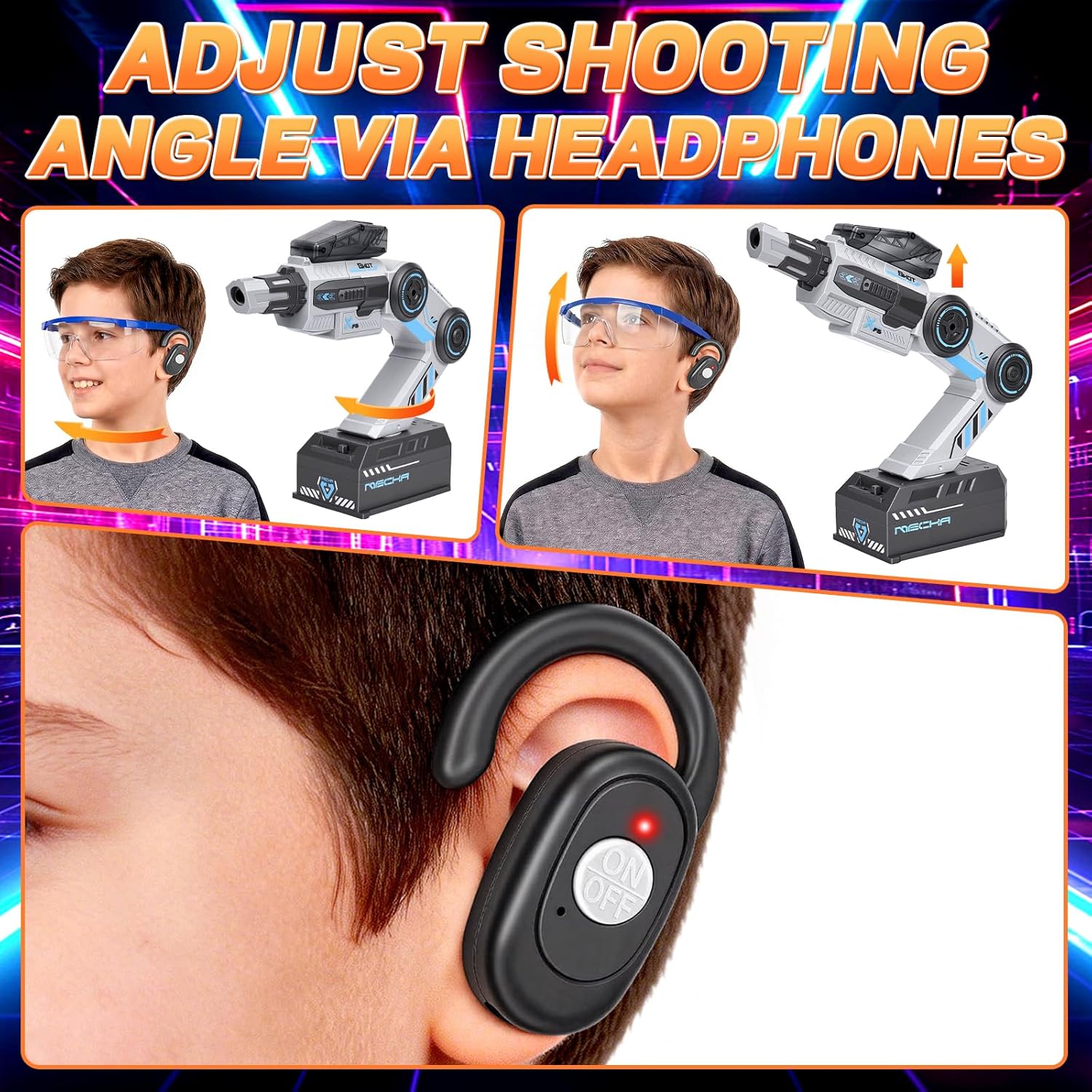 Motion Tracking Robot Arm Foam Blaster — Look-to-Aim STEM Toy for Kids 8+