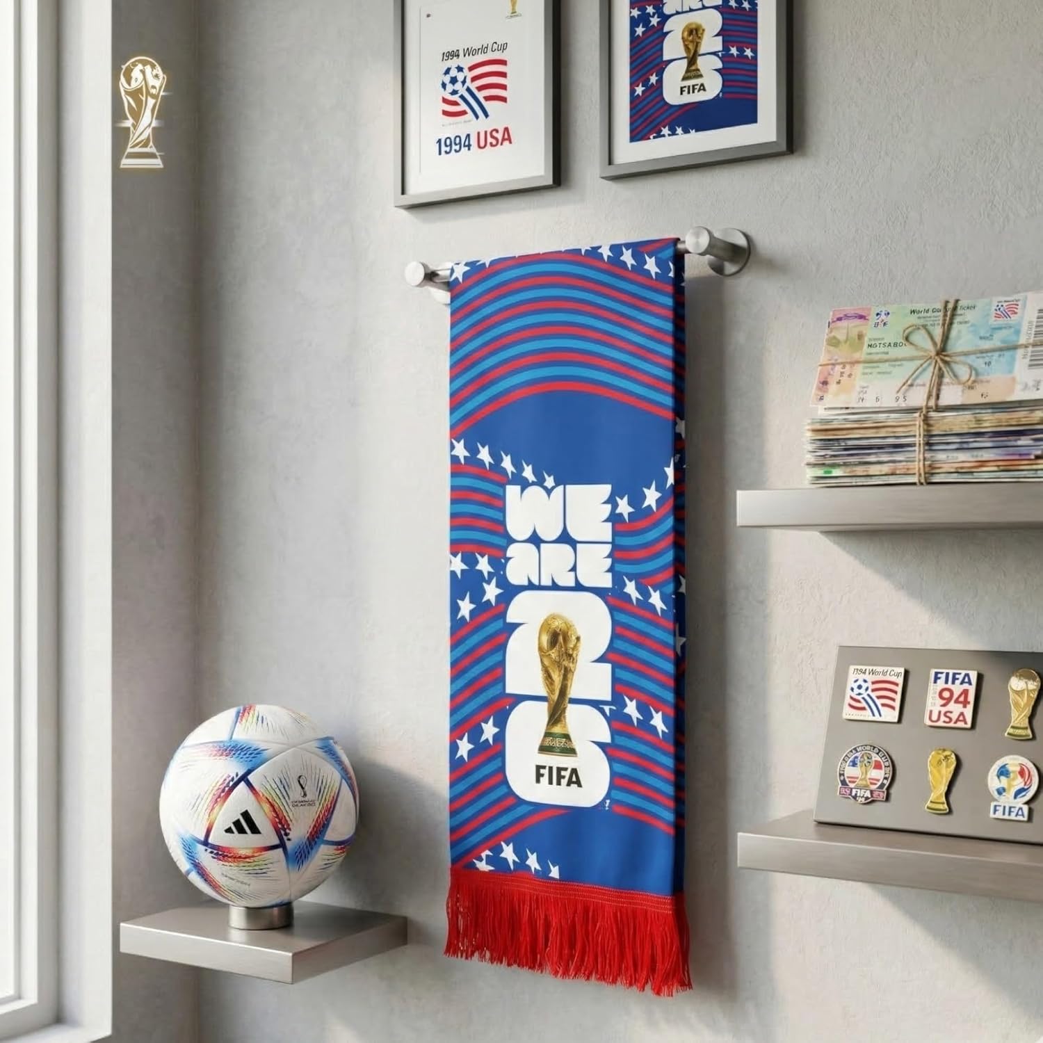 FIFA World Cup 2026 USA Fan Scarf – Bold American Flag Design | Soft & Lightweight