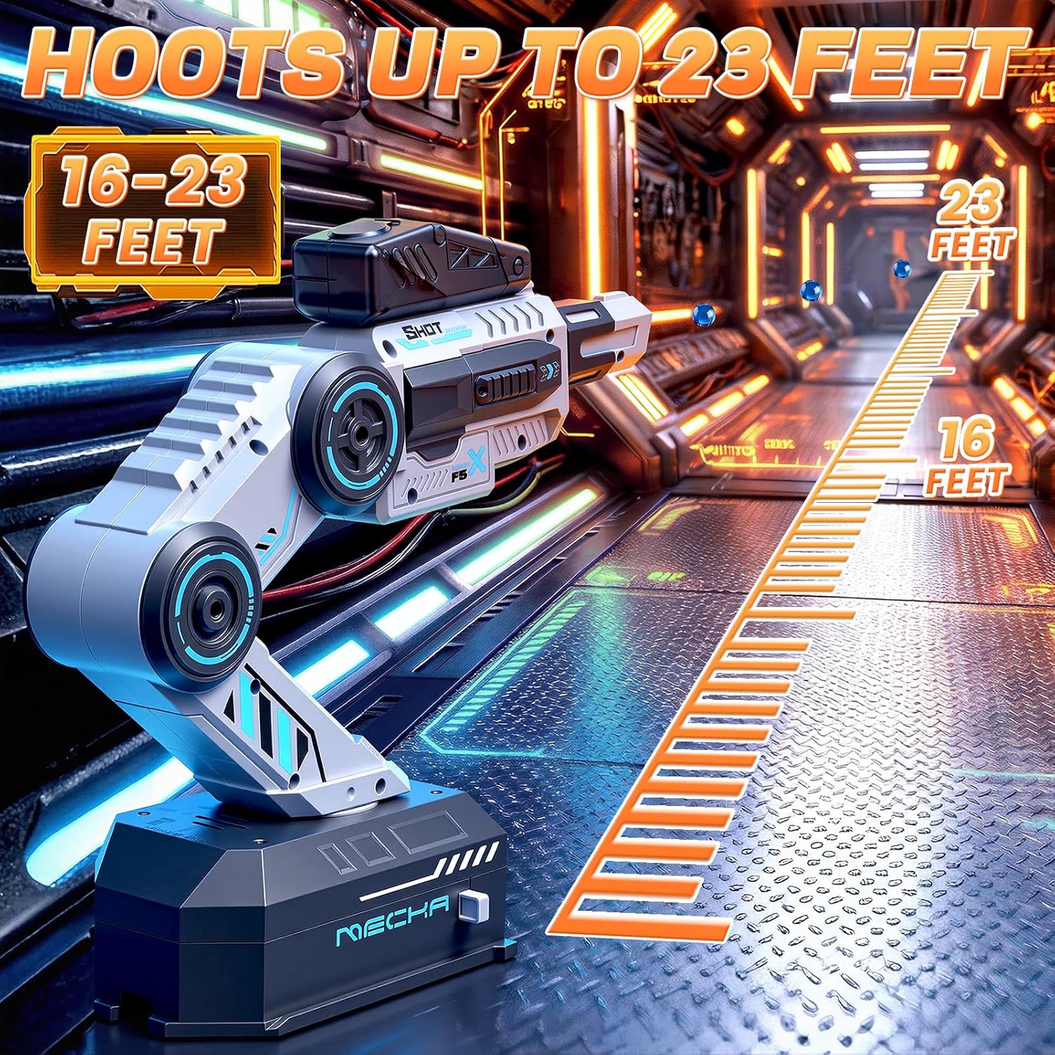 Motion Tracking Robot Arm Foam Blaster — Look-to-Aim STEM Toy for Kids 8+