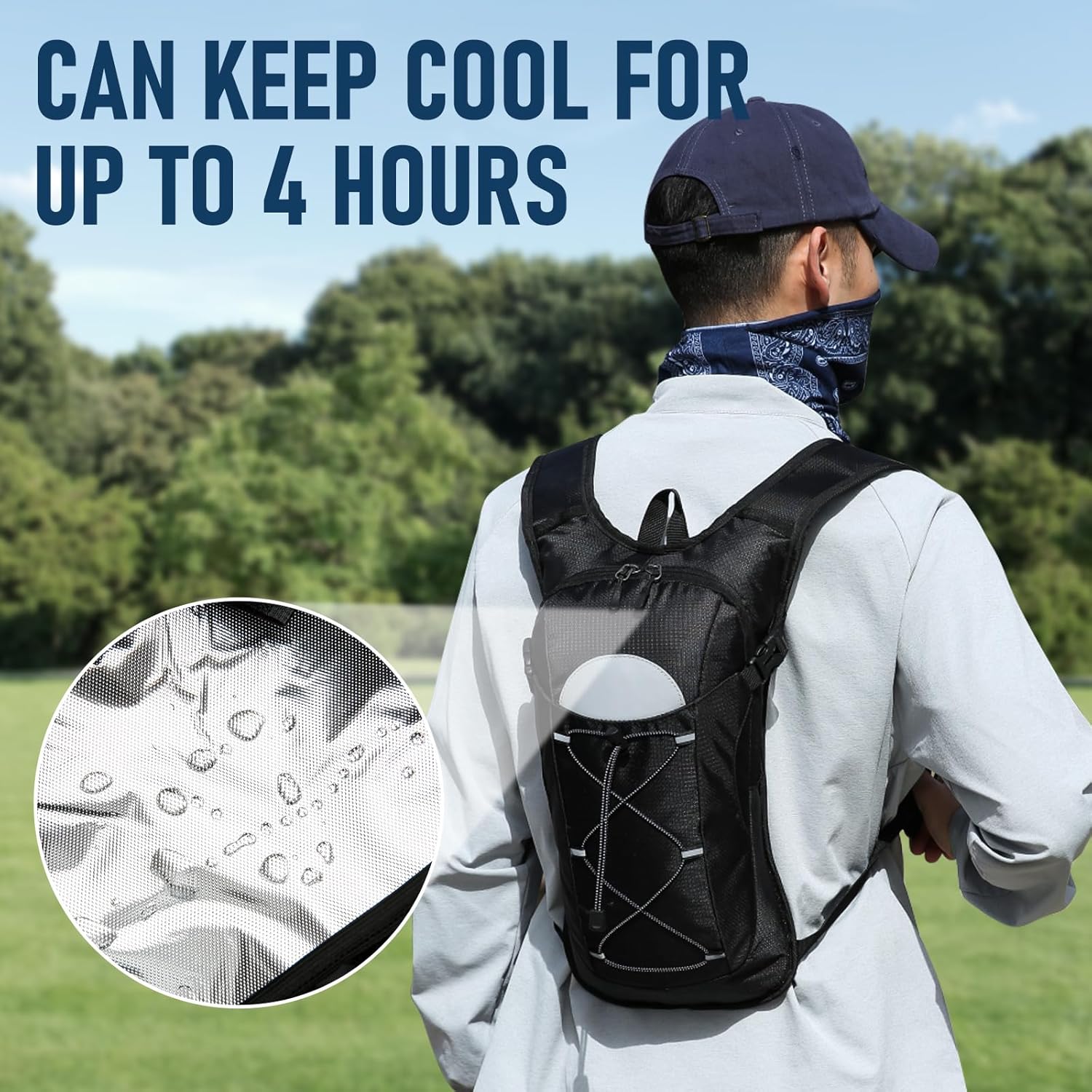 Hydration Backpack with 2L Water Bladder - Lightweight Running & Hiking Pack, Adjustable Fit for Men & Women