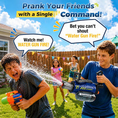 Electric Water Gun with LED Lights – Automatic Long Range Squirt Gun