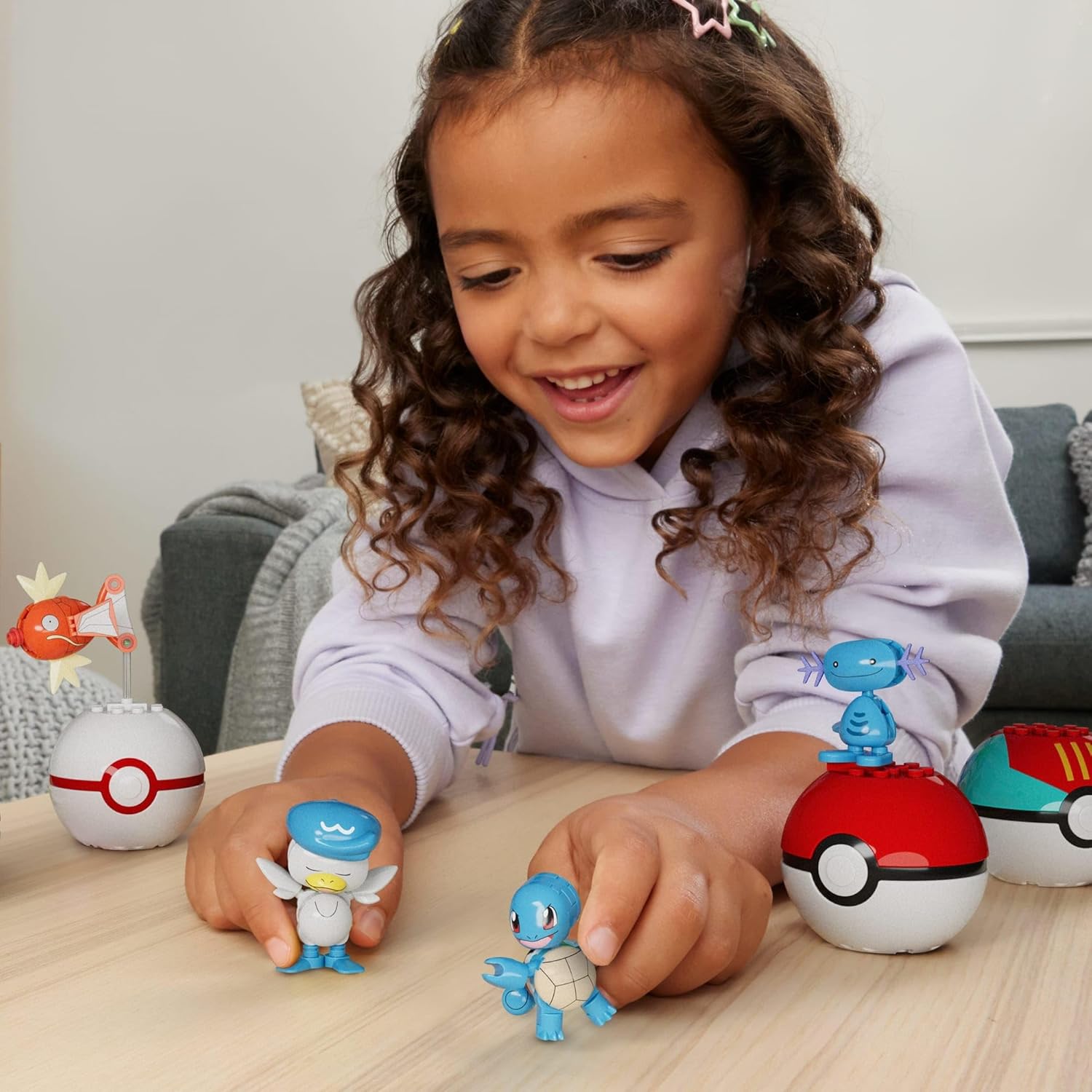 MEGA Pokémon Building Toy Set — Water-Type Trainer Team, 79 Pieces for Kids