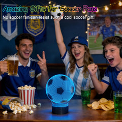 Soccer 3D LED Night Light – 16 Color Remote Control Football Lamp for Kids