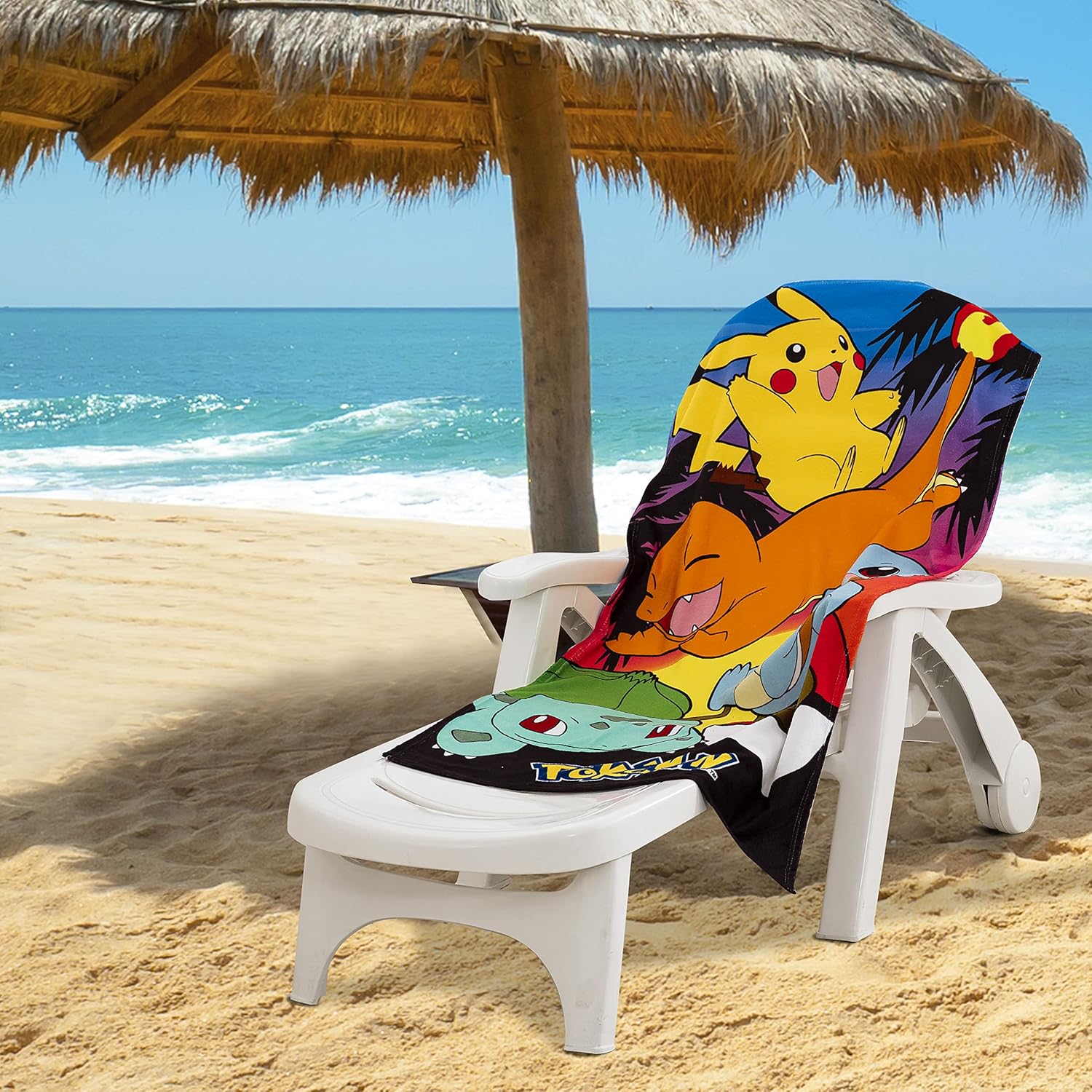 Soft Cotton Blend Beach Towel – 30" x 60", Fun Design for Kids & Fans