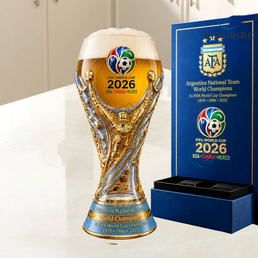 2026 World Cup Champion Glass Cup | Football Fan Drinkware