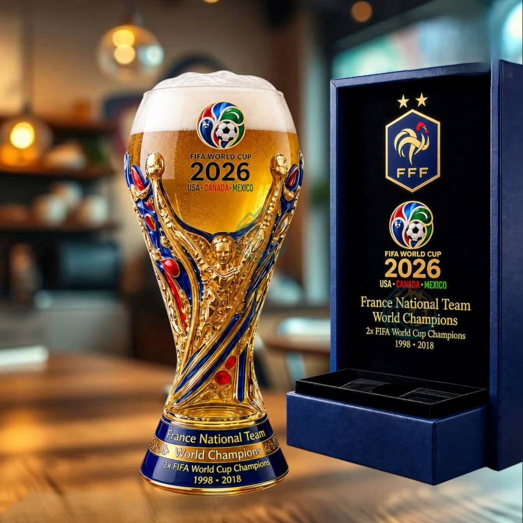 2026 World Cup Champion Glass Cup | Football Fan Drinkware