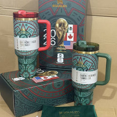 Stanley Mexico Red World Cup 2026 Soccer Tumbler 40oz insulated cup with straw — El Tri away limited edition