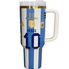 Stanley Argentina #10 World Cup 2026 Soccer Tumbler 40oz | Insulated Cup with Straw