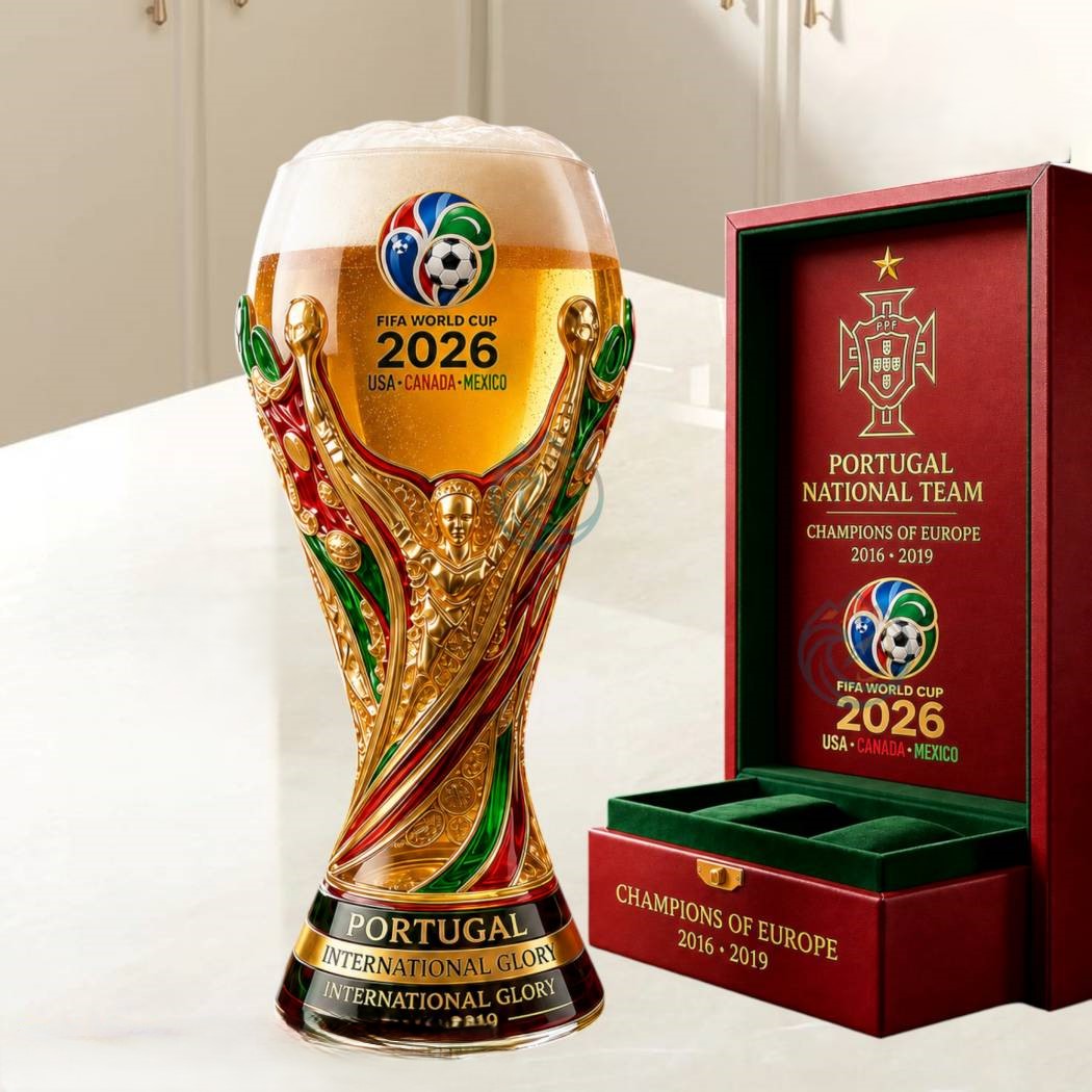 2026 World Cup Champion Glass Cup | Football Fan Drinkware