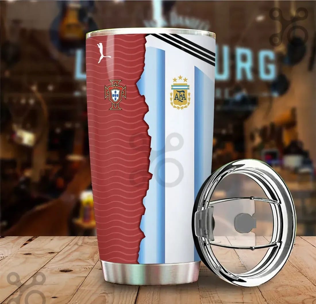 GOAT 40oz Soccer Tumbler with Handle - Football Legend Insulated Travel Mug for Soccer Fans