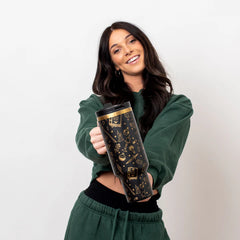 Witchy 40oz Tumbler with Handle - Insulated Gothic Travel Mug, Stainless Steel Cup for Witch Lovers