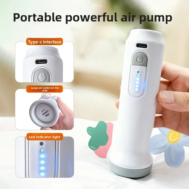 Electric Vacuum Pump for Vacuum Storage Bags – Portable 4.0 kPa Air Pump | Saves 80% Space for Travel & Home Storage