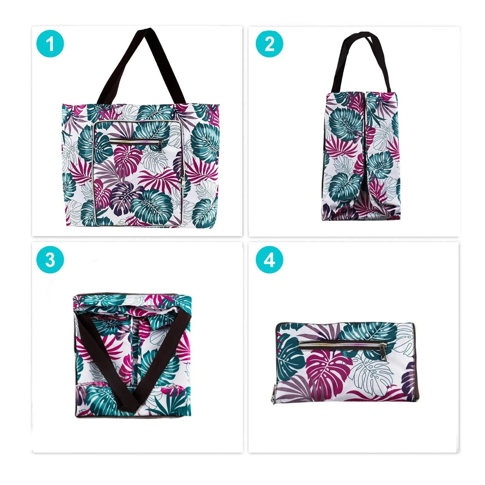 Foldable Waterproof Beach Bag – Large 2-in-1 Canvas Tote
