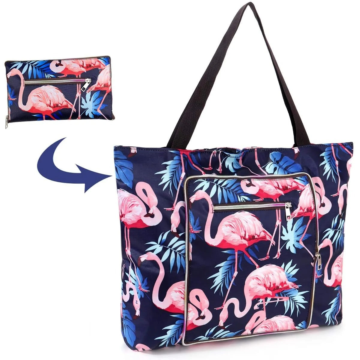 Foldable Waterproof Beach Bag – Large 2-in-1 Canvas Tote